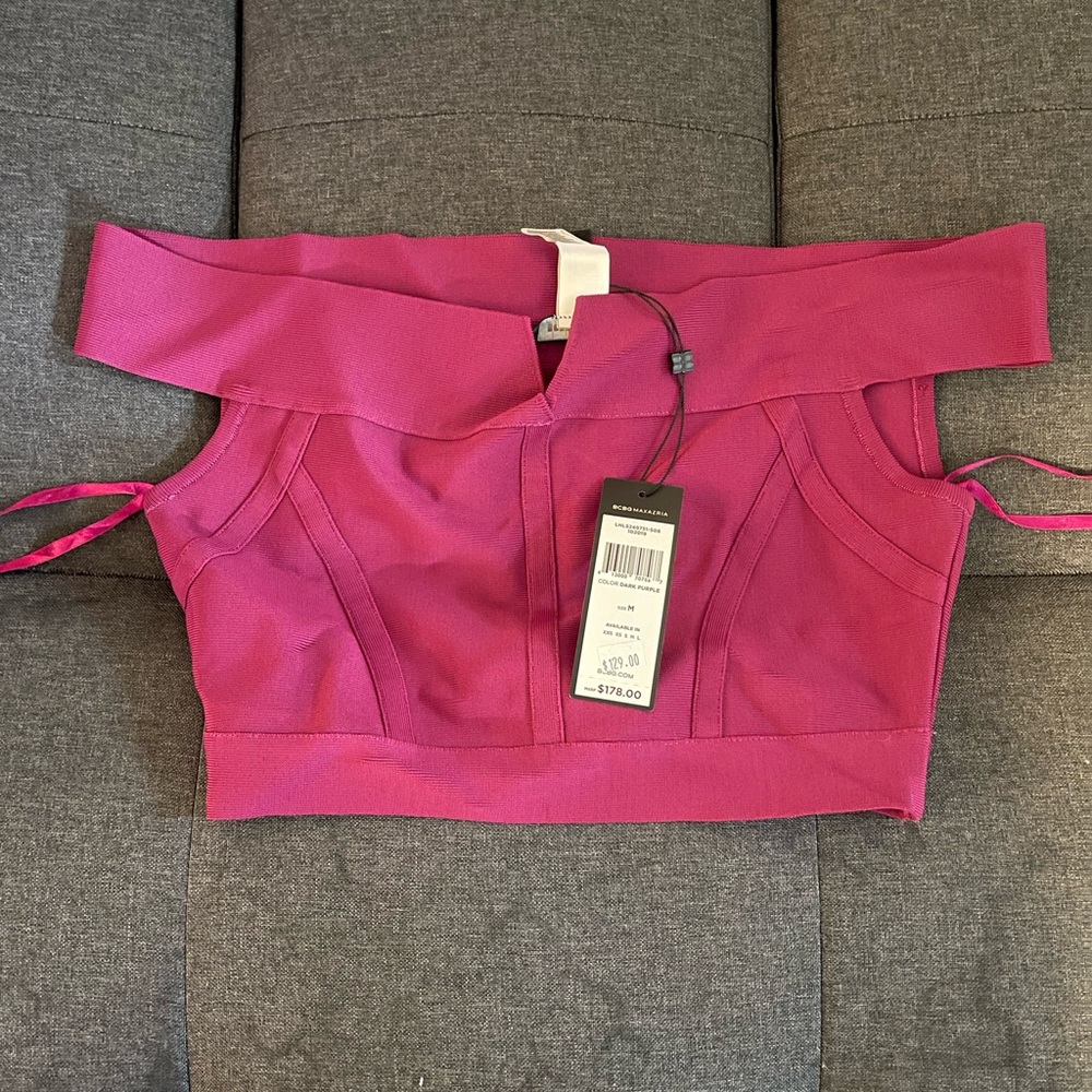 Over the shoulder crop top